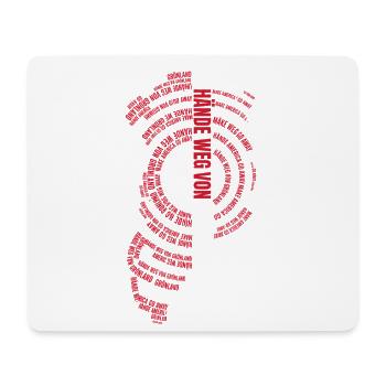 Hände Weg Von Grönland Statement - Mousepad (Querformat) - Weiß - Vorne