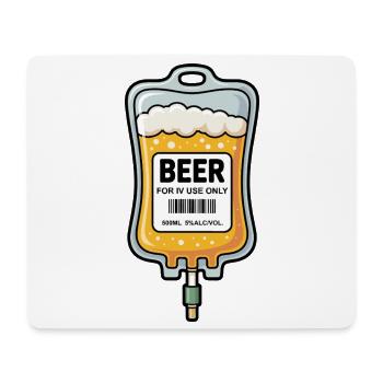 Beer IV Cartoon Design - Mouse Pad (horizontal) - white - Front