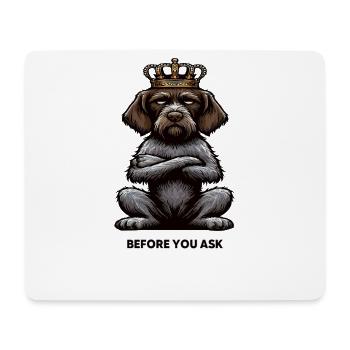 Before You Ask Deutsch Drahthaar Drahthaarhalter - Mousepad (Querformat) - Weiß - Vorne