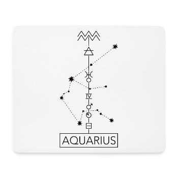 Aquarius - Wassermann Sternzeichen - schwarz - Mousepad (Querformat) - Weiß - Vorne