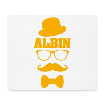 Hipster Albin - Mouse Pad (horizontal) - white - Front