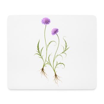 Meadow Flower Nature Illustration - Mouse Pad (horizontal) - white - Front