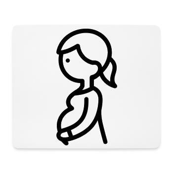 Schwangere - Mousepad (Querformat) - Weiß - Vorne