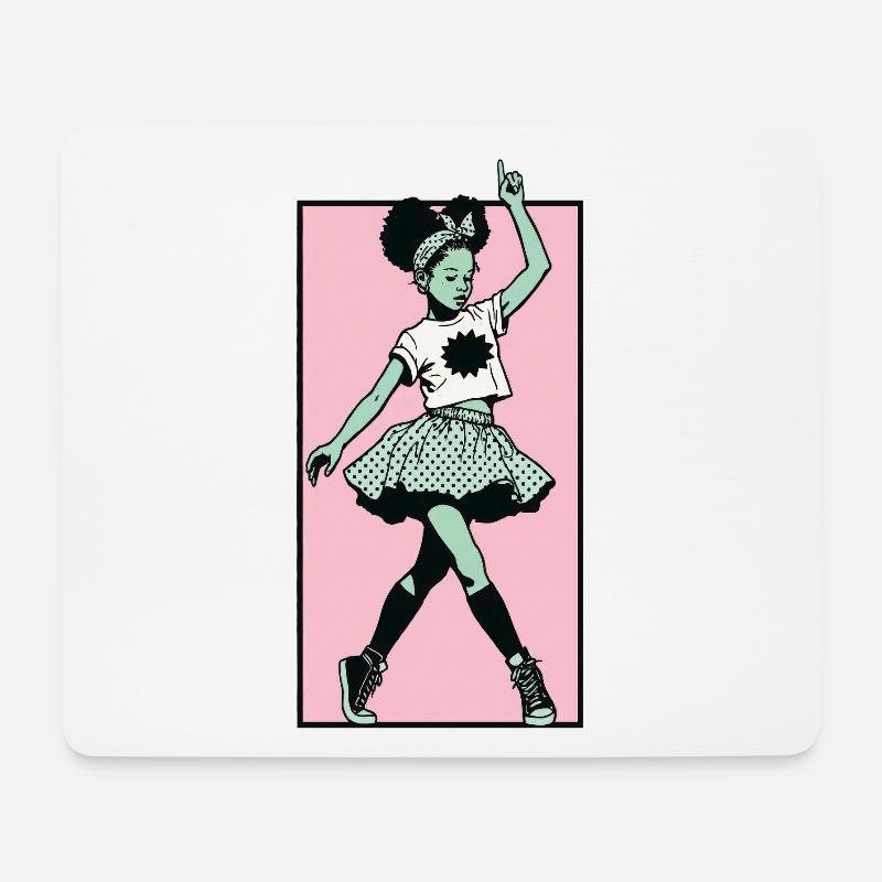 Female dancer #7 - Mousepad (Querformat) - Weiß