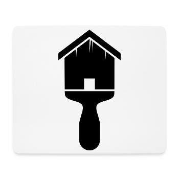 Motif du pinceau de la maison des peintres - Tapis de souris (format paysage) - blanc - Devant