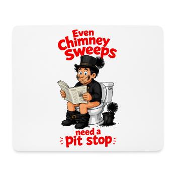 Pit stop chimney brush - Mouse Pad (horizontal) - white - Front