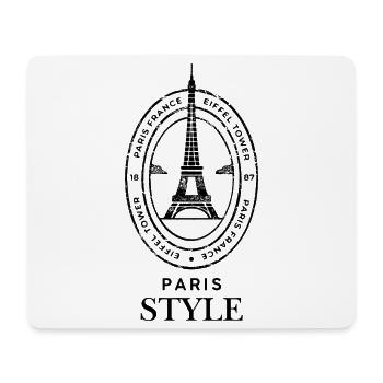 Style parisien - Tapis de souris (format paysage) - blanc - Devant