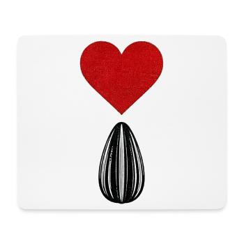 SonnenblumenkernLove - Mousepad (Querformat) - Weiß - Vorne