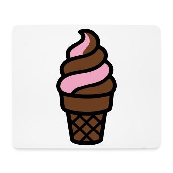 Logo du cornet de glace souple - Tapis de souris (format paysage) - blanc - Devant