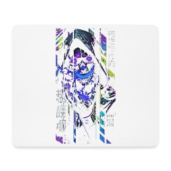 Reaper Neon-Holografieschädel – Halloween - Mousepad (Querformat) - Weiß - Vorne