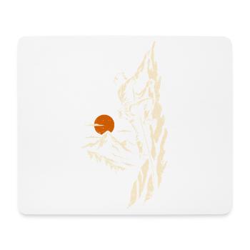 Klippenklettern – Klettern und Bergsteigen - Mousepad (Querformat) - Weiß - Vorne