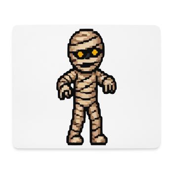 Pixelmummy mit goldenen Augen - Mousepad (Querformat) - Weiß - Vorne