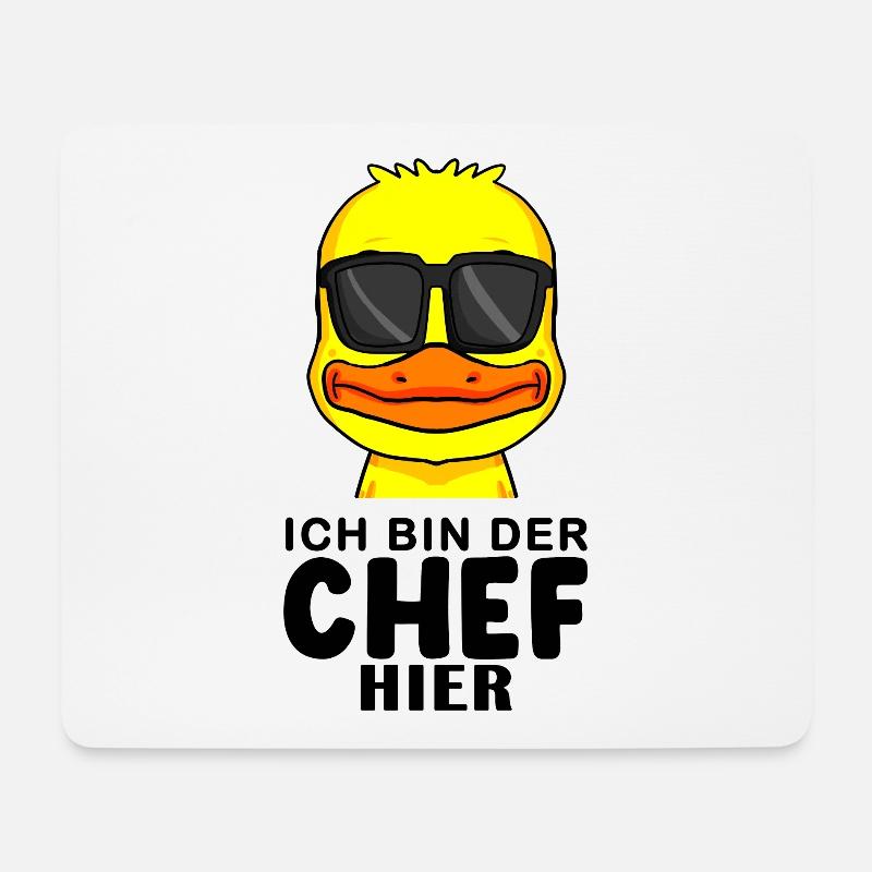 Baby Junge Lustiger Spruch Chef - Mousepad (Querformat) - Weiß