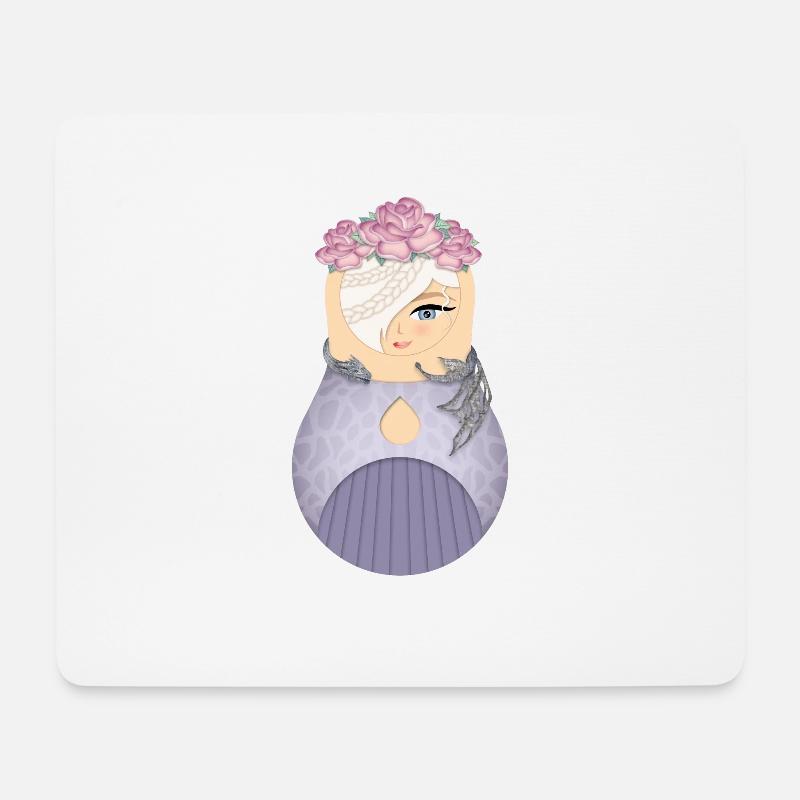 Matroschka Alva - Mousepad (Querformat) - Weiß