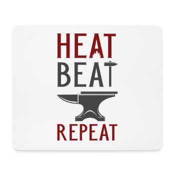 Heat Beat Repeat - Mousepad (Querformat) - Weiß - Vorne