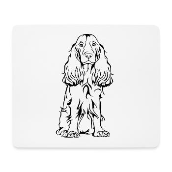 COCKER SPANIEL Chien assis Chiens Wilsigns - Tapis de souris (format paysage) - blanc - Devant