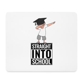 Direkt in die Schule - Straight into school  - Mousepad (Querformat) - Weiß - Vorne