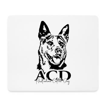 AUSTRALIAN CATTLE DOG Hunde Portrait Hund Wilsigns - Mouse Pad (horizontal) - white - Front