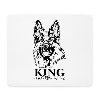 Berger allemand Roi de tout ce qui concerne les chiens - Tapis de souris (format paysage) - blanc - Devant