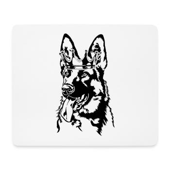 German Shepherd Krone Dogs Dog Wilsigns - Mouse Pad (horizontal) - white - Front