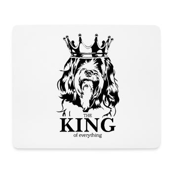 Tibet Terrier King of everything Hunde Wilsigns - Mousepad (Querformat) - Weiß - Vorne