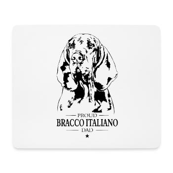 Bracco Italiano Papa Chien Chien Wilsigns - Tapis de souris (format paysage) - blanc - Devant