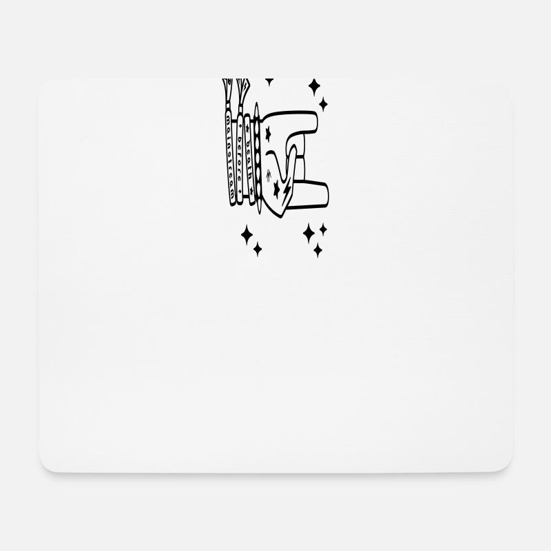 Death Before Mainstream - Heavy Metal Handgeste - Mousepad (Querformat) - Weiß