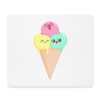 cute ice cream summer kawaii - Mouse Pad (horizontal) - white - Front