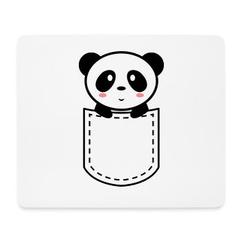 panda in a pocket - Mouse Pad (horizontal) - white - Front