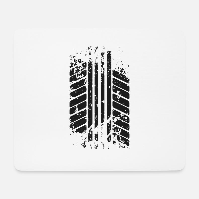 Reifen PS Spur - Mousepad (Querformat) - Weiß