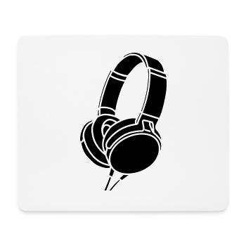 Kopfhörer - Headphone - Mousepad (Querformat) - Weiß - Vorne
