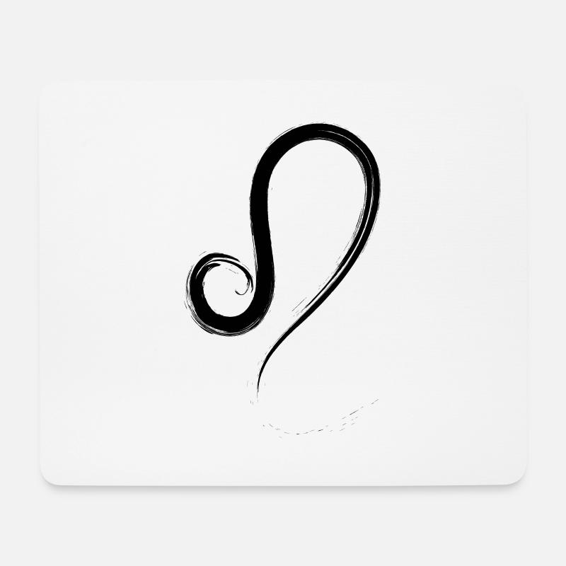 Löwe - Mousepad (Querformat) - Weiß
