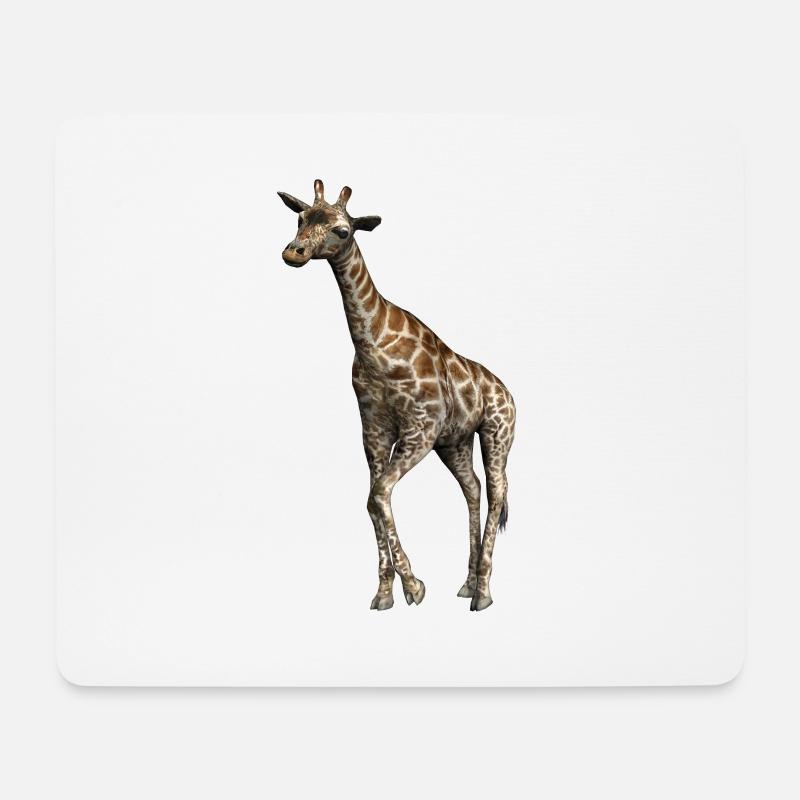 Giraffe - Mousepad (Querformat) - Weiß