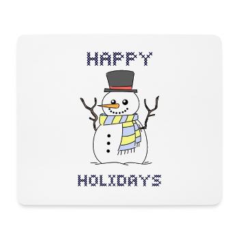 Snowman Merry Christmas Happy Holidays Gift - Mousepad (Querformat) - Weiß - Vorne