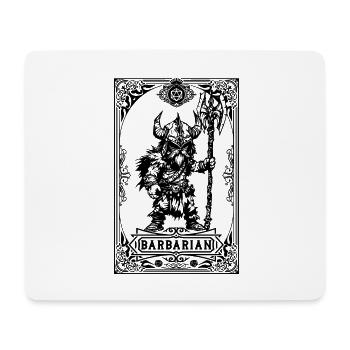 Barbarian RPG Tarot Card chibi - Mouse Pad (horizontal) - white - Front