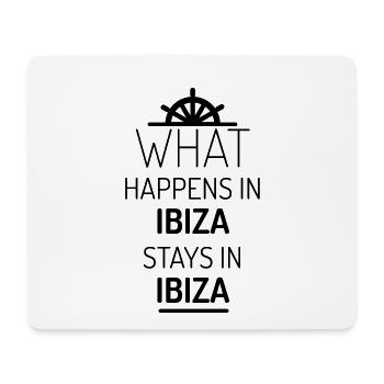 what happens in ibiza stays in ibiza - Mousepad (Querformat) - Weiß - Vorne