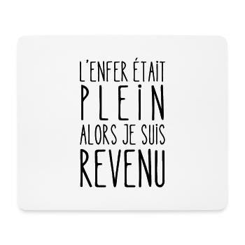 l'enfer était plein - Tapis de souris (format paysage) - blanc - Devant