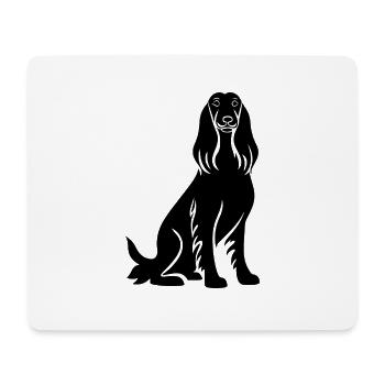 Afghan Hound Dog - Mouse Pad (horizontal) - white - Front