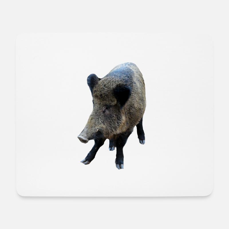 Wildschwein Wildsau Schwein Sau Schweine Poster - Mousepad (Querformat) - Weiß