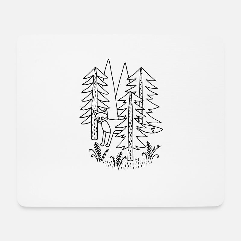 Foxi - Mousepad (Querformat) - Weiß