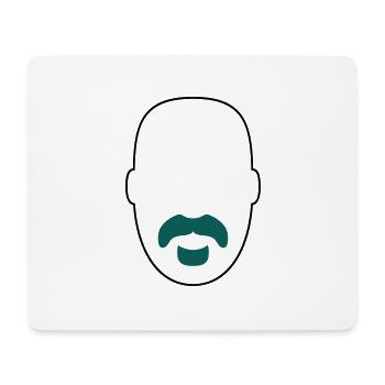 »Frank Zappa« Beard 2 - Mousepad (Querformat) - Weiß - Vorne