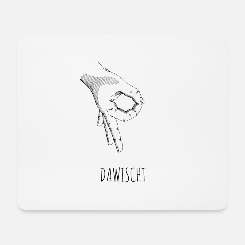 dawischt - Mousepad (Querformat) - Weiß