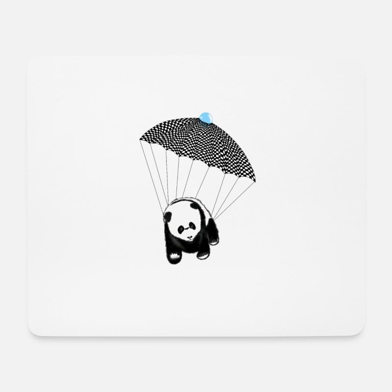 Pandabär - Mousepad (Querformat) - Weiß