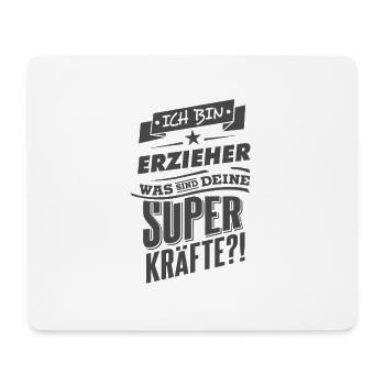 NEU Superpower Erzieher RAHMENLOS Weihnachten - Mousepad (Querformat) - Weiß - Vorne