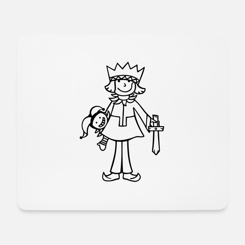 Prinz Prinzessin Harlekin Schwert - Mousepad (Querformat) - Weiß