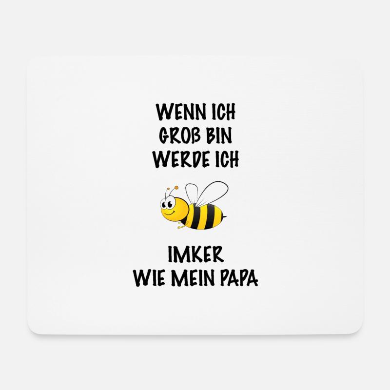 Wenn ich groß bin werde ich Imker - Mousepad (Querformat) - Weiß