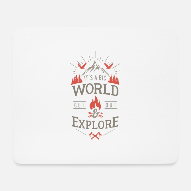 get out & explore - Mouse Pad (horizontal) - white