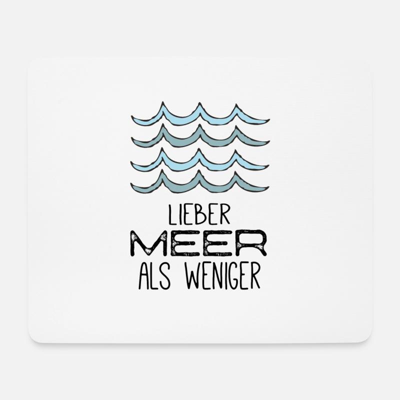 LIEBER MEER - Mousepad (Querformat) - Weiß
