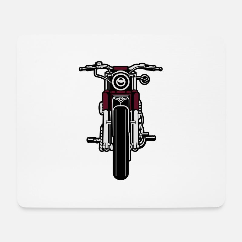 Motorrad - Mousepad (Querformat) - Weiß