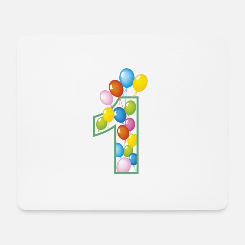 Erster Geburtstag - Mousepad (Querformat) - Weiß